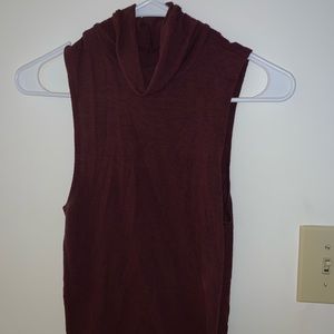 No sleeve high neck AE top